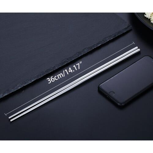 36cm 14''Extra Long Cooking Chopsticks Hot Pot Chopstick Stainless steel Reusable Non-slip Noodles Deep Fried Chinese Food Stick