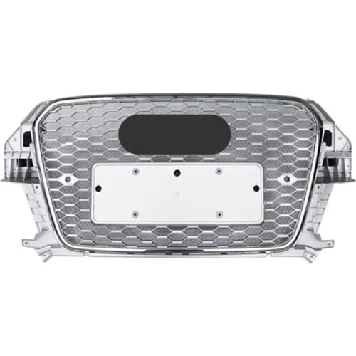 Front Bumper Grill Center Grille for Audi Q3/SQ3 2013 2014 2015 2016 (Refit for RSQ3 Style) car accessories