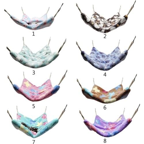 Plush Sugar Glider Hanging Hammock Ferret Swing Bag Small Pet Hamster Snuggle Sleep Bed Nest Parrot Cage Accessories