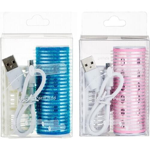 Professional Hairdressing Tool Hair Roller Bangs Curling Tube Hair Clip Curling Iron for DIY Hair Clamps Rollers USB Charging