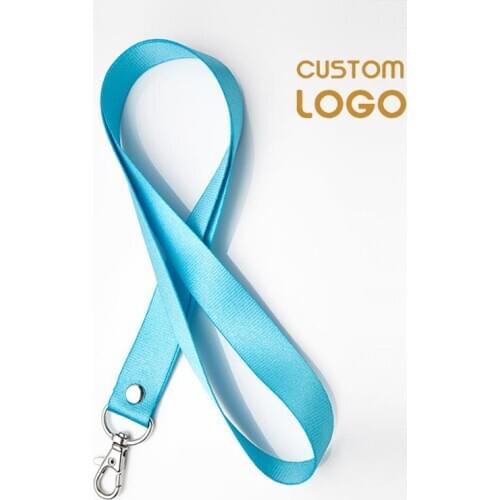 Badge Holder Lanyard 46CM Candy Color Lanyard for Name Tag ID Card Exhibition Card Holder Badge Holder Office and School Supplie