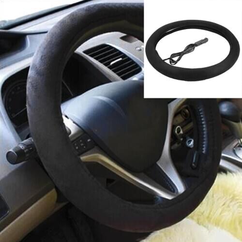 12V Universal Auto Car Lighter Plug Heating Electric Steering Wheel Cover Winter Warmer Car Styling Accessories Interior