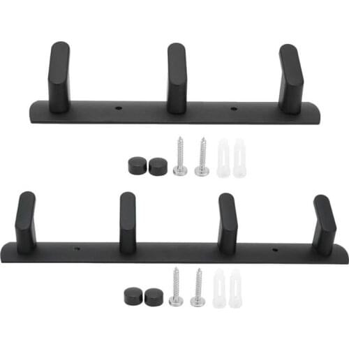 Coat rack handbag display Simple Space Aluminum Row Hooks Wall Mounted Hook for Kitchen Bathroom Wardrobe Black modern wardrobe
