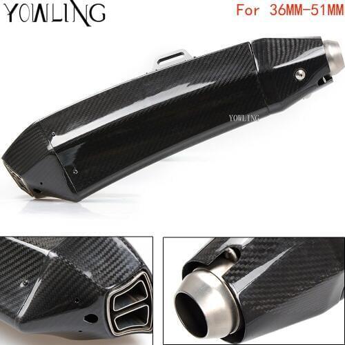 Real Carbon Fiber Motorcycle Exhaust Muffler Motorbike 51mm Exhaust For Honda CB599 CB600 HORNET 98-06 CB919 02-07 CBR600 91-07