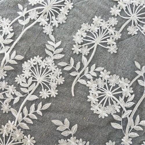 1yards sequins high-grade mesh embroidery lace fabric cloth applique wedding dress curtain designer fabric for patchwork