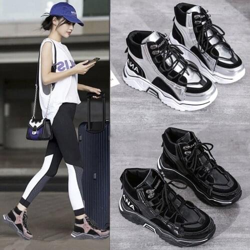 Womens Sports Shoes Fashion Womens Sneakers 2021 Casual Platform Shoes Fashion Breathable Thick Sole Tenis Baskets Femme