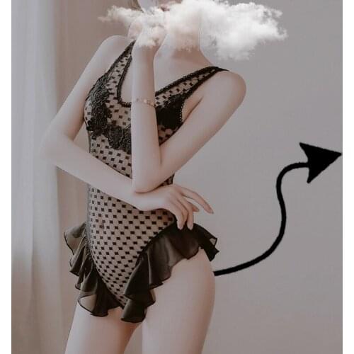 Lingerie Sexy Hot Erotic Women Deep V Lace Sleepwear Mesh Bodysuit Backless Skinny Rompers Sexy Underwear Costumes