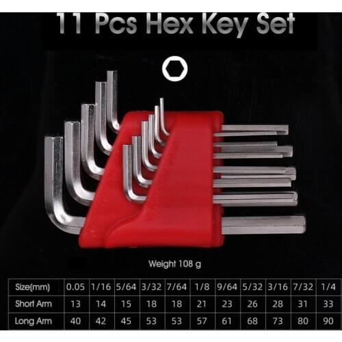 11pcs1.5mm-6mm Hexagon Hex Allen Key Set Wrench Cycling Repair Tool Kit D23 Dropship spanner Suit repair bicycle Hand tool Ship