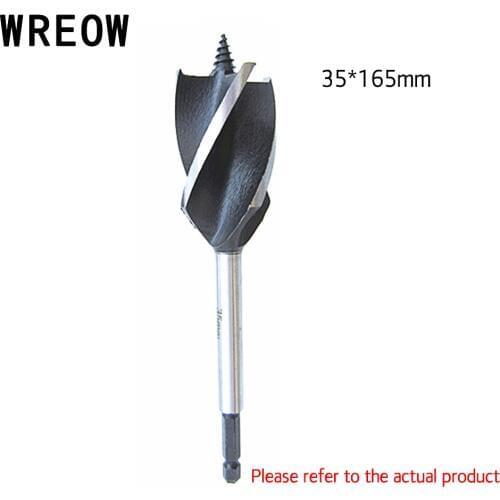 4Slot 4Flute Hex Drill Wood Stem Turn Metric Drill Bit Overall length 165mm Release Woodworking Twist Bits Woodwork Cutter Tool
