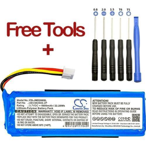 Cameron Sino 6000mAh Battery AEC982999-2P for JBL Charge