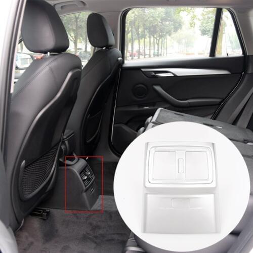 Car Accessories ABS Chrome For BMW X1 F48 2018-2019 Protective Cover For Rear Air Conditioner 1 pcs(Typr-C Style)