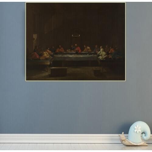 Citon Nicolas Poussin《The Seven Sacraments II:Eucharist》Canvas Oil Painting Art Poster Picture Modern Wall Decor Home Decoration