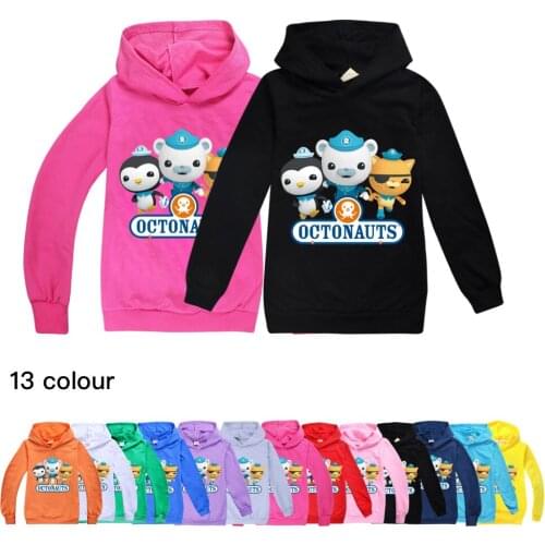 OCTONAUTS Childrens Wear Hooded Sweatershirt for Boys Cotton Shirt for Girls Costumes for Kids Toddler Hooded T Shirt 8 To 12