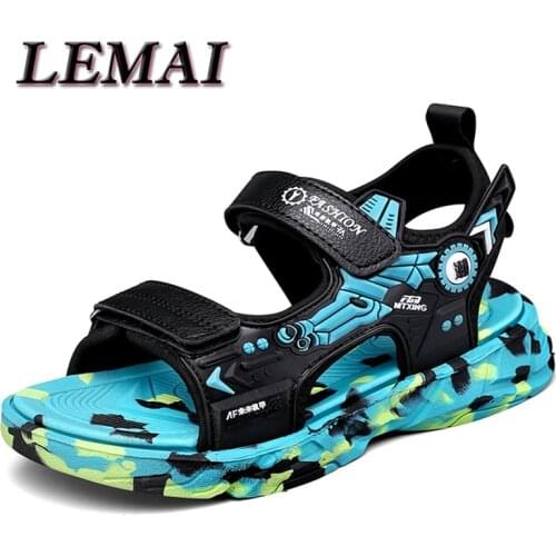 LEMAI Brand Fashion Camouflage Children Kids Sandals For Boys Shoes Girls Summer Beach Sandles Sandalias Non-Slip Personality