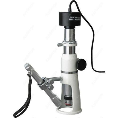 Shop Measuring Microscope--AmScope Supplies 20X-50X-100X Shop Measuring Microscope + 1.3MP Digital Camera
