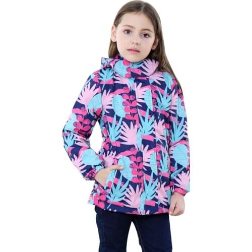 Clearance Autumn Winter Girls Jacket Windbreaker Kids colorful Rain Coat Children Sport Blazer With Fleece Waterproof for girls