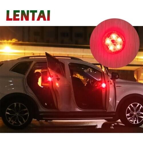 LENTAI For Hyundai solaris i30 tucson 2017 ix35 accent Mitsubishi asx lancer Land Rover Car door Warning Lamp 5 LED Strobe Light