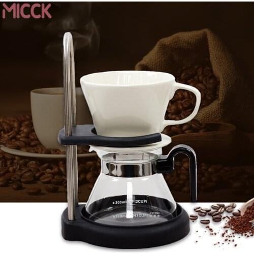 MICCK V60 Ceramics Filter Pot Coffee Dripper Pot Set Coffee Kettle Teapot Espresso Percolator Kitchen Barista Tools Tea Kettle