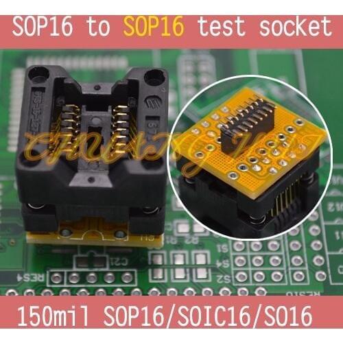 150mil SOP16 to SOP16 test socket sop16/soic16/si16 socket