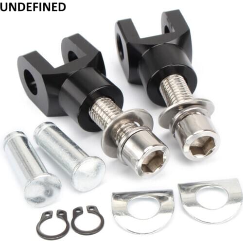 39mm Motorcycle Foot Pegs Footrest Black Support Mount Footrests Clevis Hardware Kits For Harley Dyna FXD Softail FXST Universal