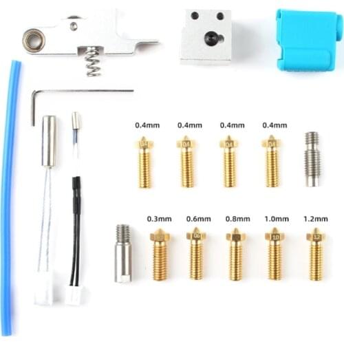 1 Set For Artillery 3D Printer Sidewinder X1 Genius Nozzle Hotend Silicone Sleeve Thermistor Heating Pipe Heated Block Kit