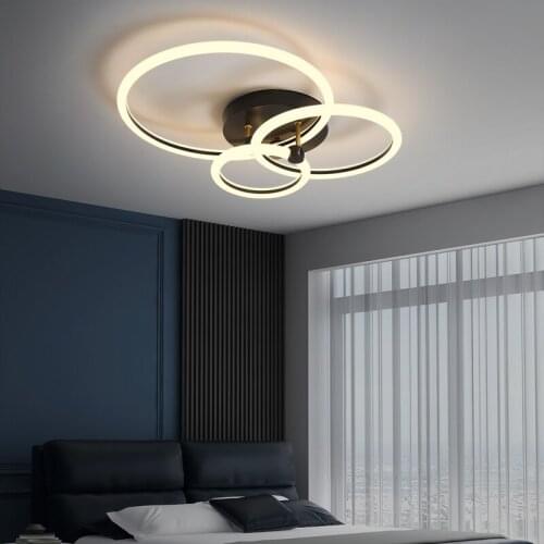 New Modern LED chandelier For Living Room Bedroom Study Room Gold Black Modern chandelier lighting light fixtures AC110V 220V