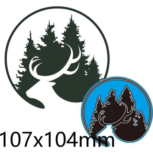 New Metal Cutting Dies Scrapbooking DEER CIRCLE DIY Album Paper Craft Embossing Stencil Decoration 107*104mm