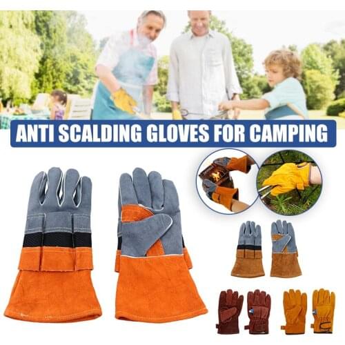 Newly Protective Anti-Scald Gloves with Side Hanging Loop Design Long Lasting Portable Heat Resistant Non-Slip for Outdoor