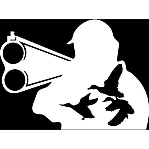 Hunter Wild Duck Hunting Car Decals Vinyl PVC Stickers Fashion Car-Styling Cover Scratches Waterproof Accessories Black/Silver