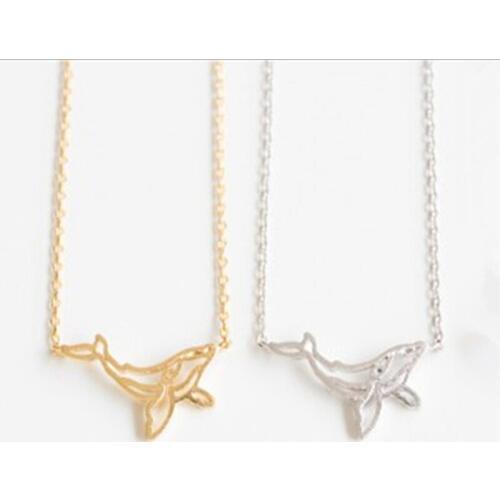Wholesale 10pc Little Dolphin Pendant Collar Necklaces Cute Whale Animal Necklaces Lovers Jewelry Accessories Anime