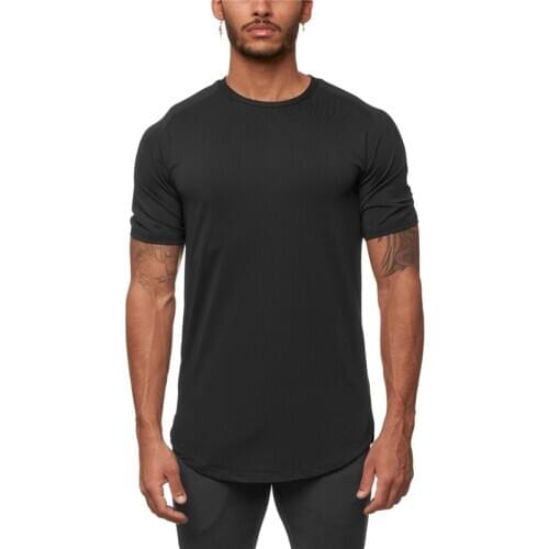 Mesh T-Shirt Men Tight Gym Clothing Summer New Brand Fashion Tops Tees Solid Quick Dry Bodybuilding Fitness T shirt