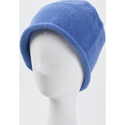 Wool Hat Womens Autumn And Winter New Single-Layer Thin Knitted Hat Mens Simple Street Warm Pullover Cap Ear Protection Caps