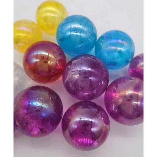 Titanium Aura Electroplating Quartz Crystal Sphere Ball Healing Decor Gift Natural Minerals