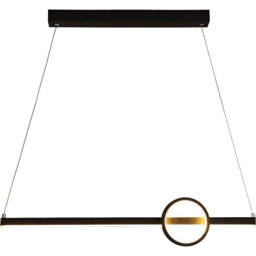 Led Long Bar Circle Pendant Lights Restaurant Modern Dining Room Single-head Lamps Nordic Living Room Hanging Lights Fixtures