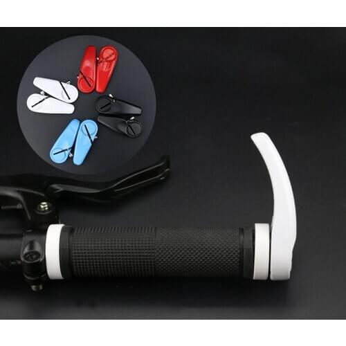 1 Pair Cycling Aluminum Alloy Durable Ergonomic Wear-Resistant Bike Lock-On Horn Bicycle Deputy Vice Handlebar