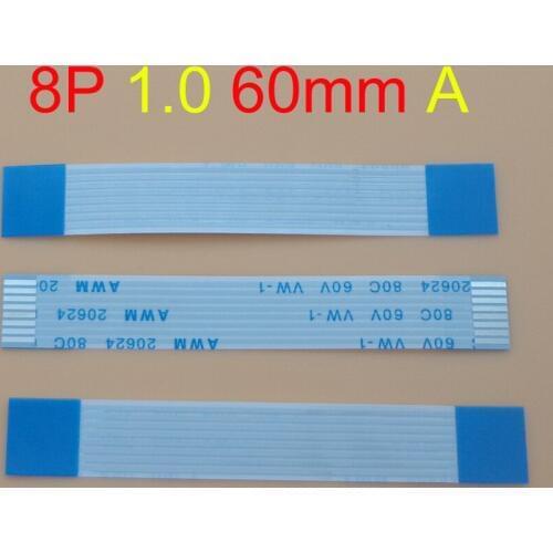 10-100pcs New 8pin FFC FPC flat flexible cable 1.0mm pitch 8 pin forward Length 60mm 8p Width 9mm Ribbon Flex Cable