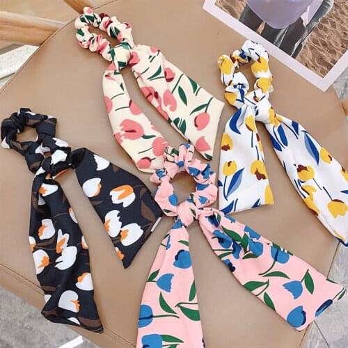 Sweet Streamer Hair Ring Large Intestine Ring Head Rope Super Girl Hair Rope Ornament Accessories for Women