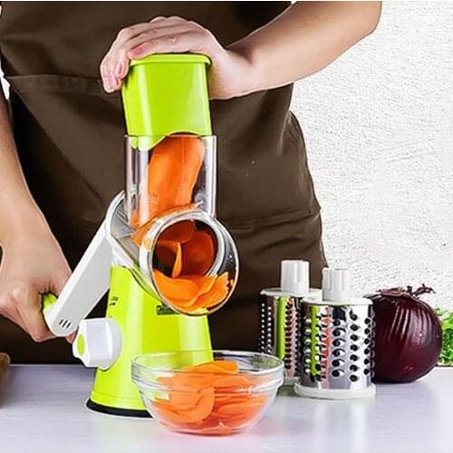 3In1multi-function Drum Vegetable Slicer Grater Vegetable Cutter Potato Screw Machine Home Gadgets Manual Kitchen Accessories