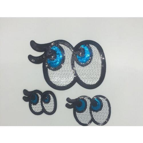3 Sizes Sequins Patches For Clothes Embroidered Iron On Patch Stage Clothing Accessory Applique Badge