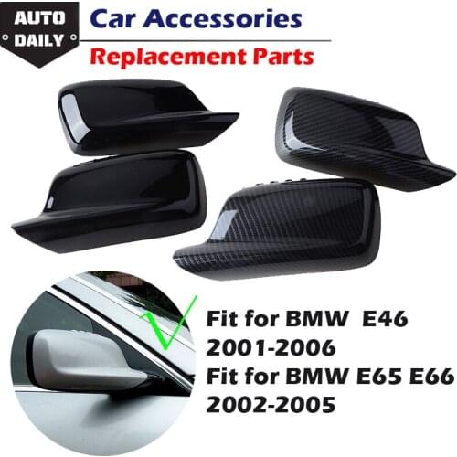 Side Rearview Mirror Cover Racing Cap Fit for BMW E46 2001-2006 E65 E66 2002-2008 745i 745Li 750i 750Li Car Accessories