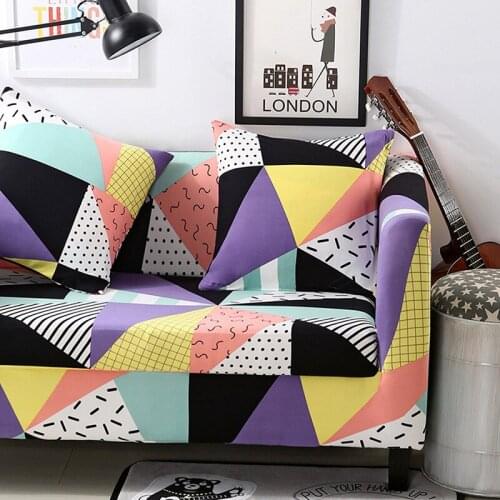 Microfine L Shape Sofa Cover Modern Sofa Kid New Pattern Cover for Sofa 3 Geometric Printed Sofa Covers for Living Room