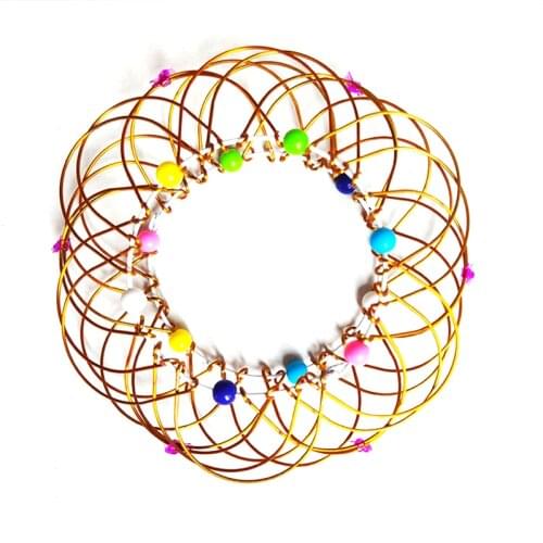 Mandala Flower Basket Magic Tricks Soft Steel Iron Wire Circle Kids Toy Educational Chain For Children Gift Easy To Do