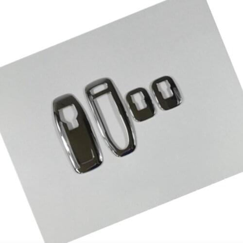 For Peugeot 2008 2014-2018 Car Interior Window Lift Switch Button Cover Molding Trim Chrome Stickers