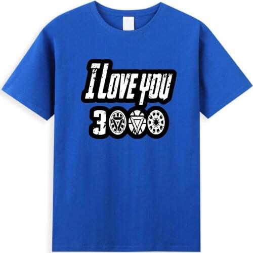 Iron Man I Love You 3000 T shirt Disney Marvel Superhero Tony Stark T-shirt Fashion Brand Comics Men T shirts Hip Hop Funny Tops