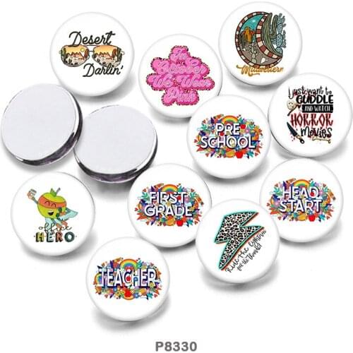 Words 12mm/18mm/20mm/25mm/30mm Round Glass Cabochon Flat Back Making Findings P8330