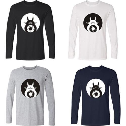 Kawaii Funny Totoro Cartoon Cute T-shirts Costume Fashion Men Women T Shirts Tee Shirt Sport Long Sleeve T-shirt Sweatshirts Top