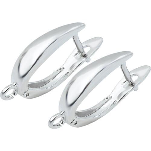 Charm popular earrings clasp hook fashion design glossy brass suitable for DIY earrings jewelry making supplies Jewelry findings