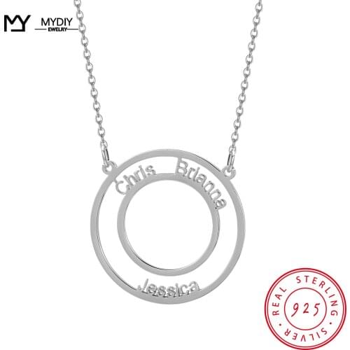 Arabic Name Necklace 925 Sterling Silver Choker Rose Gold Personalized Name Pendant Necklace wedding gifts for guests MYDIY