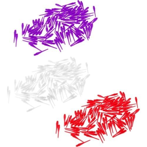 Plastic Soft Tips Replacement Points (Pack Of 100 Tips) - 3 Colors