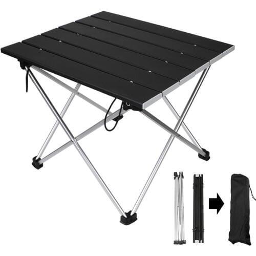 Portable Camping Folding Table Easy Assembly Garden Table Outdoor Furniture Camping Hiking Fishing BBQ Picnic Table With Pouch